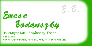 emese bodanszky business card